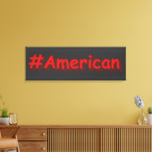 「#American」かわいいデザイン。買今 キャンバスプリント (インサイチュ (リビング))