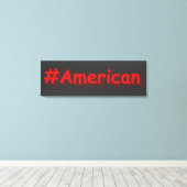 「#American」かわいいデザイン。買今 キャンバスプリント (インサイチュ (ウッドフロア))