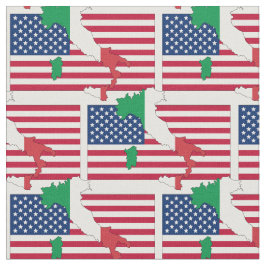AMERICAN イタリアン Flag Mapのアウトライン ファブリック