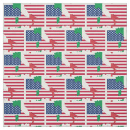 AMERICAN イタリアン Flag Mapのアウトライン ファブリック