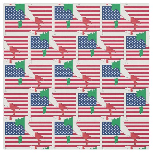AMERICAN イタリアン Flag Mapのアウトライン ファブリック (見本)