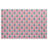 AMERICAN イタリアン Flag Mapのアウトライン ファブリック (ファットクウォーター)