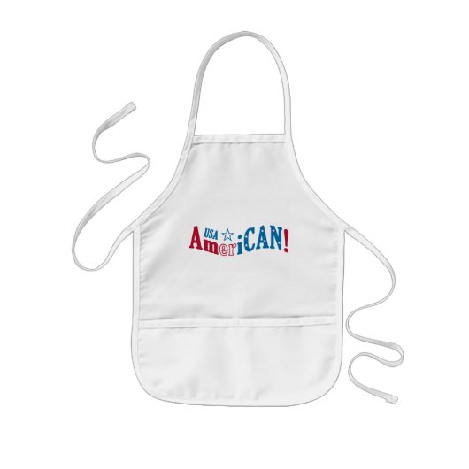 AmeriCAN！エプロン – 選択スタイル 子供用エプロン (正面)