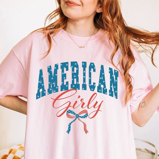 American ガーリー Shirt、7月4日コケット Tシャツ