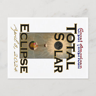 American 素晴らし 2024 Total Eclipse太陽の Postage ポストカード