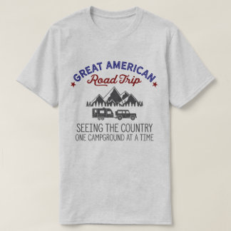 American 素晴らし Road Trip T-shirt, RV Camping Shirt Tシャツ