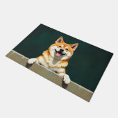 American Akita Dog Doormat Art ドアマット (アングル)