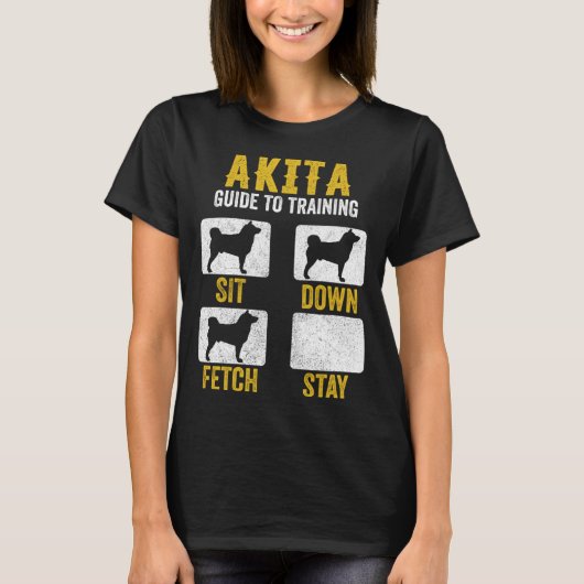 American Akita Guide To Training  Dog Mom Dad Tシャツ (正面)