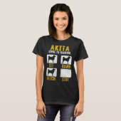 American Akita Guide To Training  Dog Mom Dad Tシャツ (正面フル)