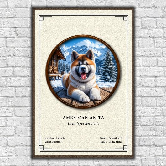 American Akita Zoology Series ポスター