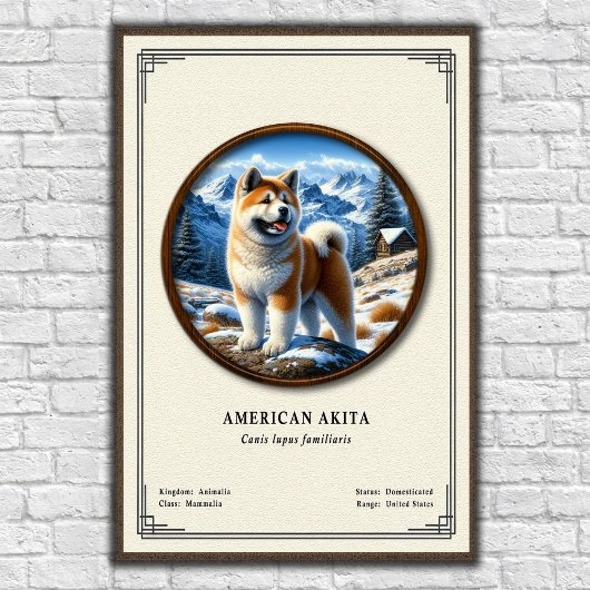 American Akita Zoology Series ポスター