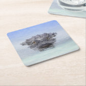 American Alligator – Lake Apopka Wildlife Drive スクエアペーパーコースター (アングル)