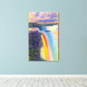 American and Horseshoe滝at Dusk キャンバスプリント (インサイチュ (ウッドフロア))