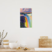 American and Horseshoe滝at Dusk ポスター (キッチン)