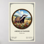 American Badger Zoology Series ポスター (正面)