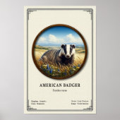 American Badger Zoology Series ポスター (正面)