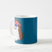American Bald Eagle Mullet 4th Of July Funny Usa  コーヒーマグカップ (正面左)