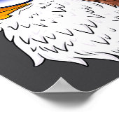 American Bald Eagle Mullet 4th Of July Funny Usa  ポスター (角)