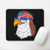 American Bald Eagle Mullet 4th Of July Funny Usa  マウスパッド (マウス)