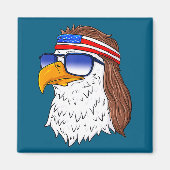 American Bald Eagle Mullet 4th Of July Funny Usa  マグネット (正面)