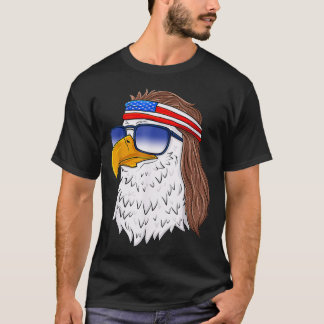American Bald Eagle Mullet 4th Of July Funny USA a Tシャツ