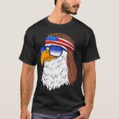 American Bald Eagle Mullet 4th Of July Funny Usa  Tシャツ (正面)