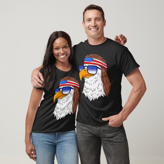American Bald Eagle Mullet 4th Of July Funny Usa  Tシャツ (ユニセックス)