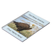 American Bald Eagle Photo on an 8 x 10 Journal ノートブック (左側)