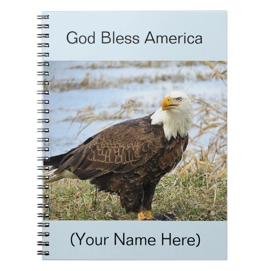 American Bald Eagle Photo on an 8 x 10 Journal ノートブック (正面)