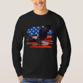 American Bald Eagle USA Flag 4th of July Eagle Fl Tシャツ (正面)