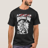 American Baseball Dad Father's Day Baseball For Me Tシャツ (正面)