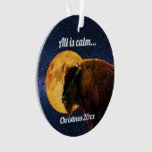 American Bison All is Calm Christmas   Ornament オーナメント (正面)