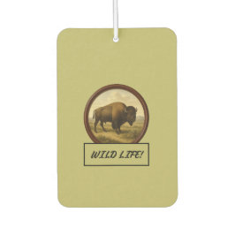 American Bison Dark Khaki Auto/Truck Air Freshener カーエアーフレッシュナー