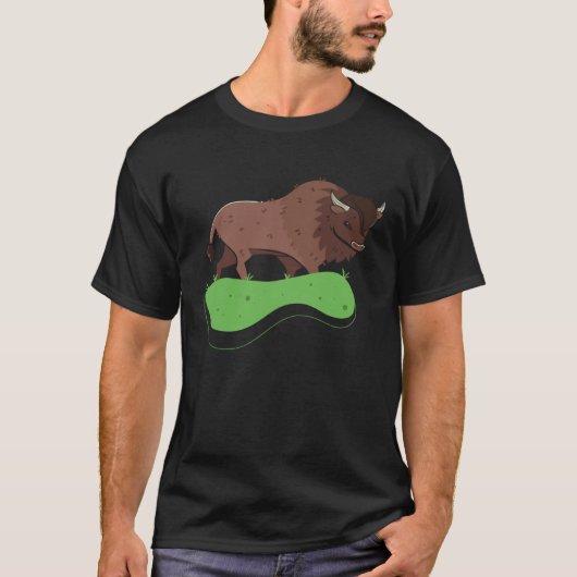 American Bison I Wild Animal I Buffalo I Bison Tシャツ (正面)