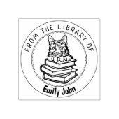 American Bobtail Catの蔵書 ラバースタンプ (インプリント)