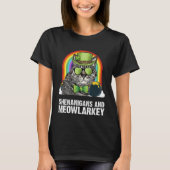 American Bobtail Cat Meowlarkey St Patricks Day Tシャツ (正面)