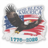 American Bold Eagle God Bless America 250 Years シール (正面)