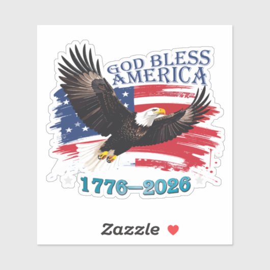 American Bold Eagle God Bless America 250 Years シール (シート)