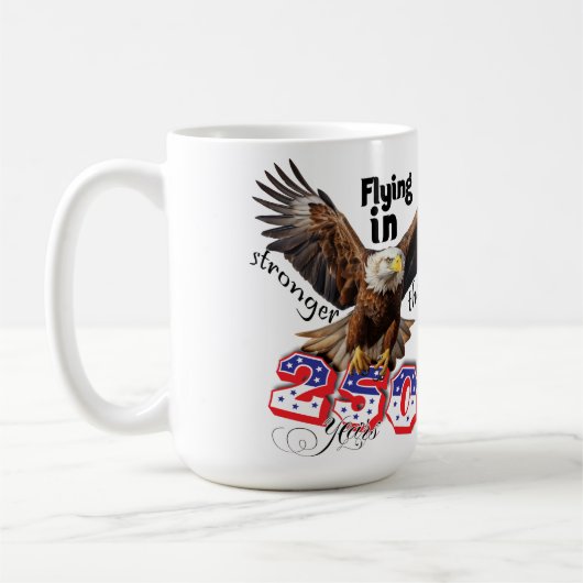 American Bold Eagle Patriotioc USA 250 Years コーヒーマグカップ (左)