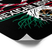 American Born Mexican Roots Flag Tree Mexico Usa H ポスター (角)