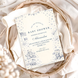 American Boy All American Baby Shower 招待状