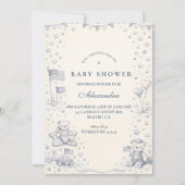 American Boy All American Baby Shower 招待状 (正面)