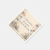 American Boy Stars and Stripes Baby Shower スタンダードカクテルナプキン (角)