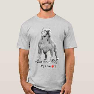 American Bully Abbildung mit Inschrift Tシャツ