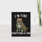 American Bully Christmas I'm Fine Everything Is Fi カード (正面)