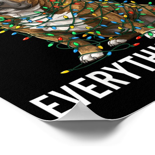 American Bully Christmas I'm Fine Everything Is Fi ポスター (角)