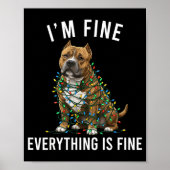 American Bully Christmas I'm Fine Everything Is Fi ポスター (正面)
