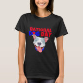 American Bully Dog National Dog day Tシャツ (正面)