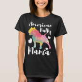 American Bully Mama Bulldog Owner Mom Tシャツ (正面)