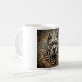 American Bully Pitbull with Gold Chain コーヒーマグカップ (正面左)